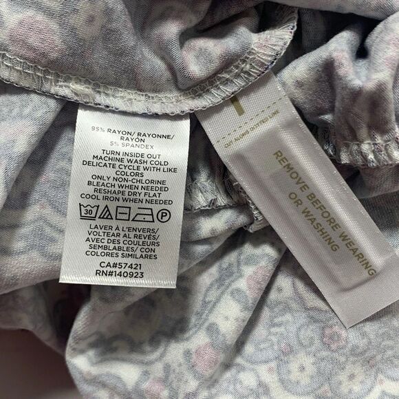 LOFT NWT $69 Pattern Ruffle Short Sleeve Skater Dress Size Small Womens - Picture 10 of 10